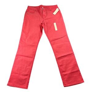 SONOMA Life + Style Womens Jeans Pant Size 14 Coral Pink Modern Fit Straight Leg